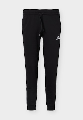 ADIDAS SPORTSWEAR Tapered Sportnadrágok 'ESSENTIALS 3-STRIPES FLEECE SLIM' - fekete