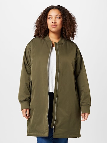 ABOUT YOU Curvy Between-Season Jacket 'Meike' in Green: front