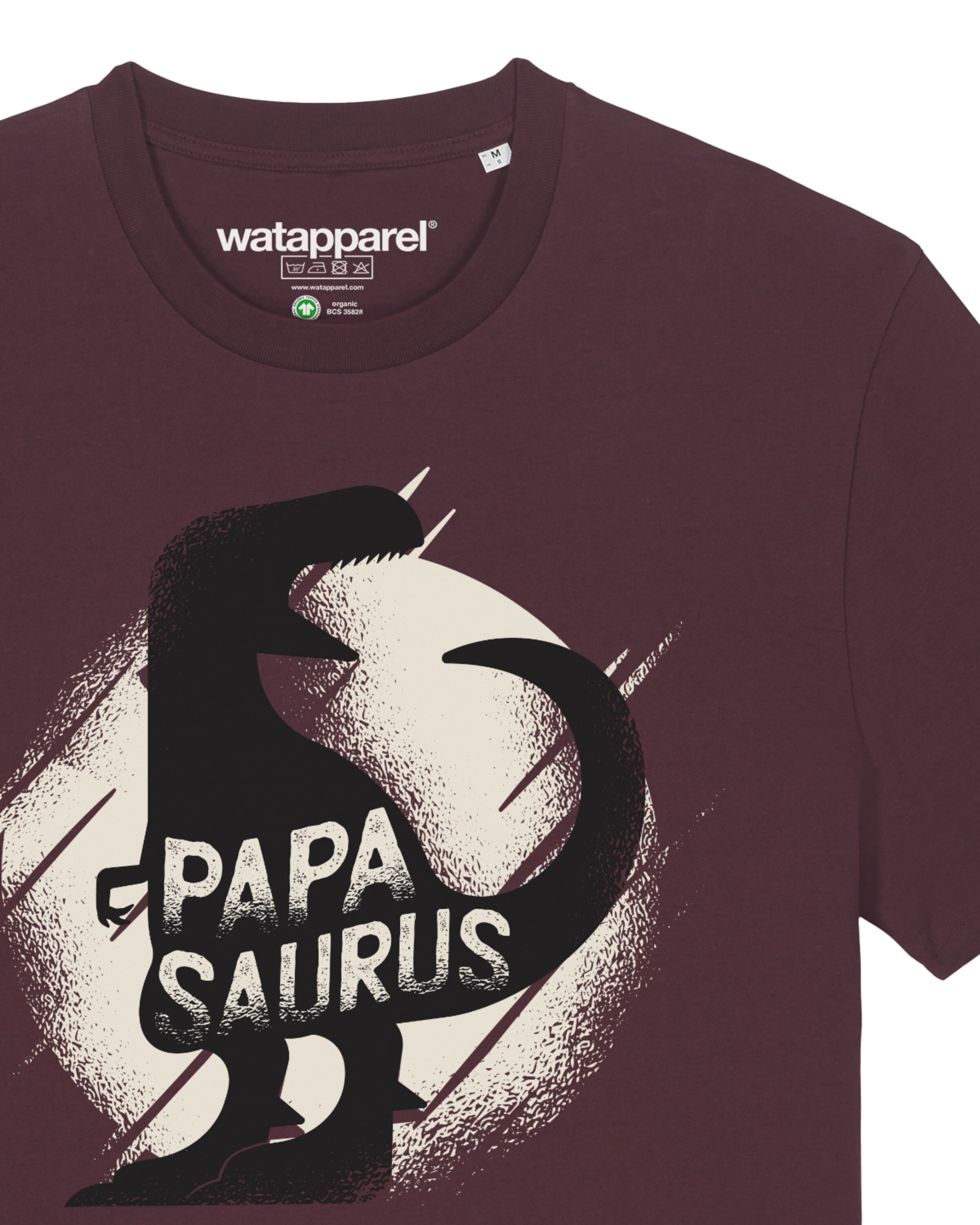 T-Shirt ' Papasaurus ' Watapparel en rouge