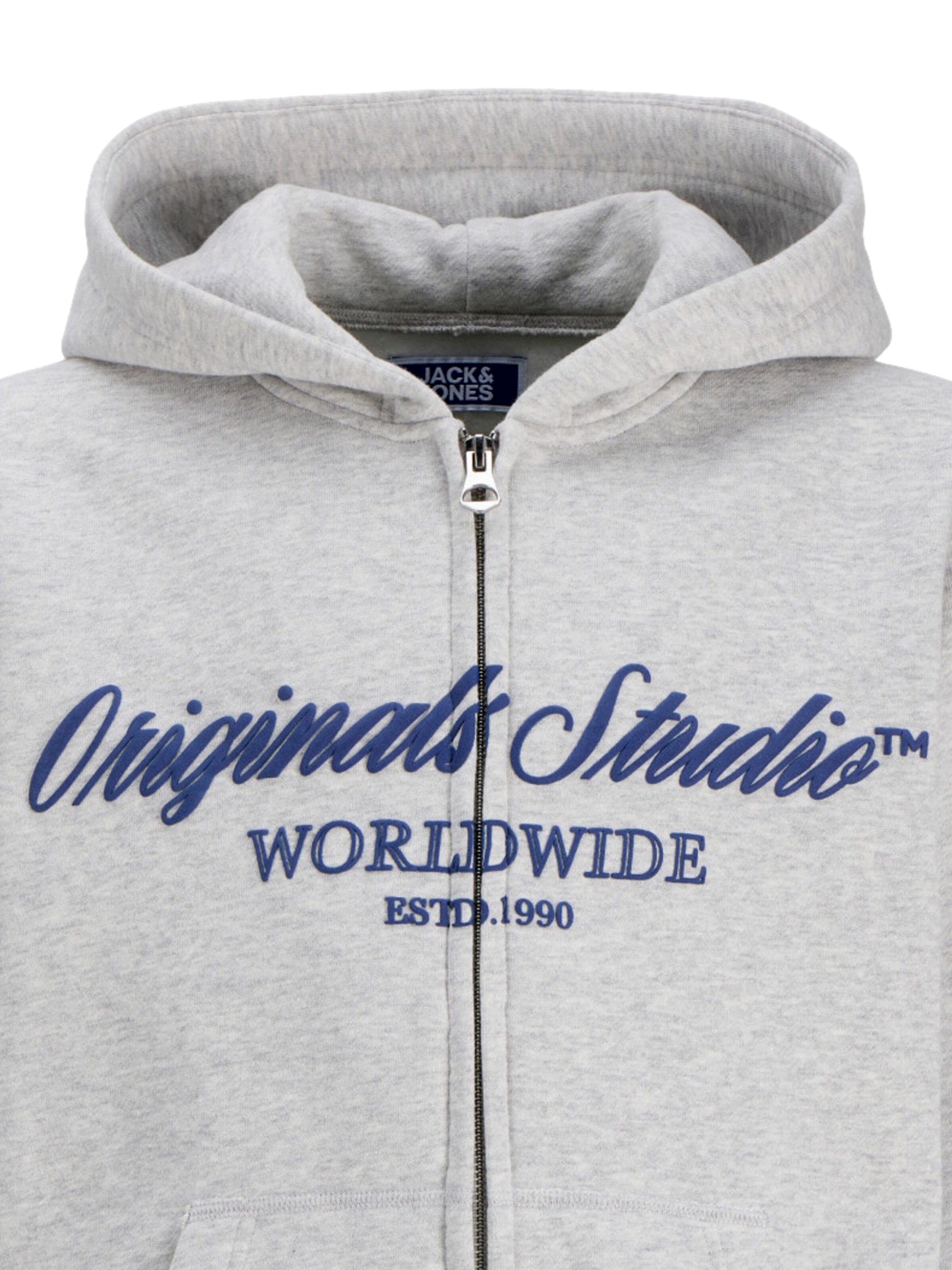 Jack & Jones Junior - Sudadera con cremallera 'JORNorrebro' en gris