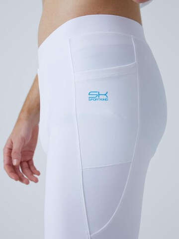 Skinny Leggings 'Short Tights mit Taschen' SPORTKIND en blanc