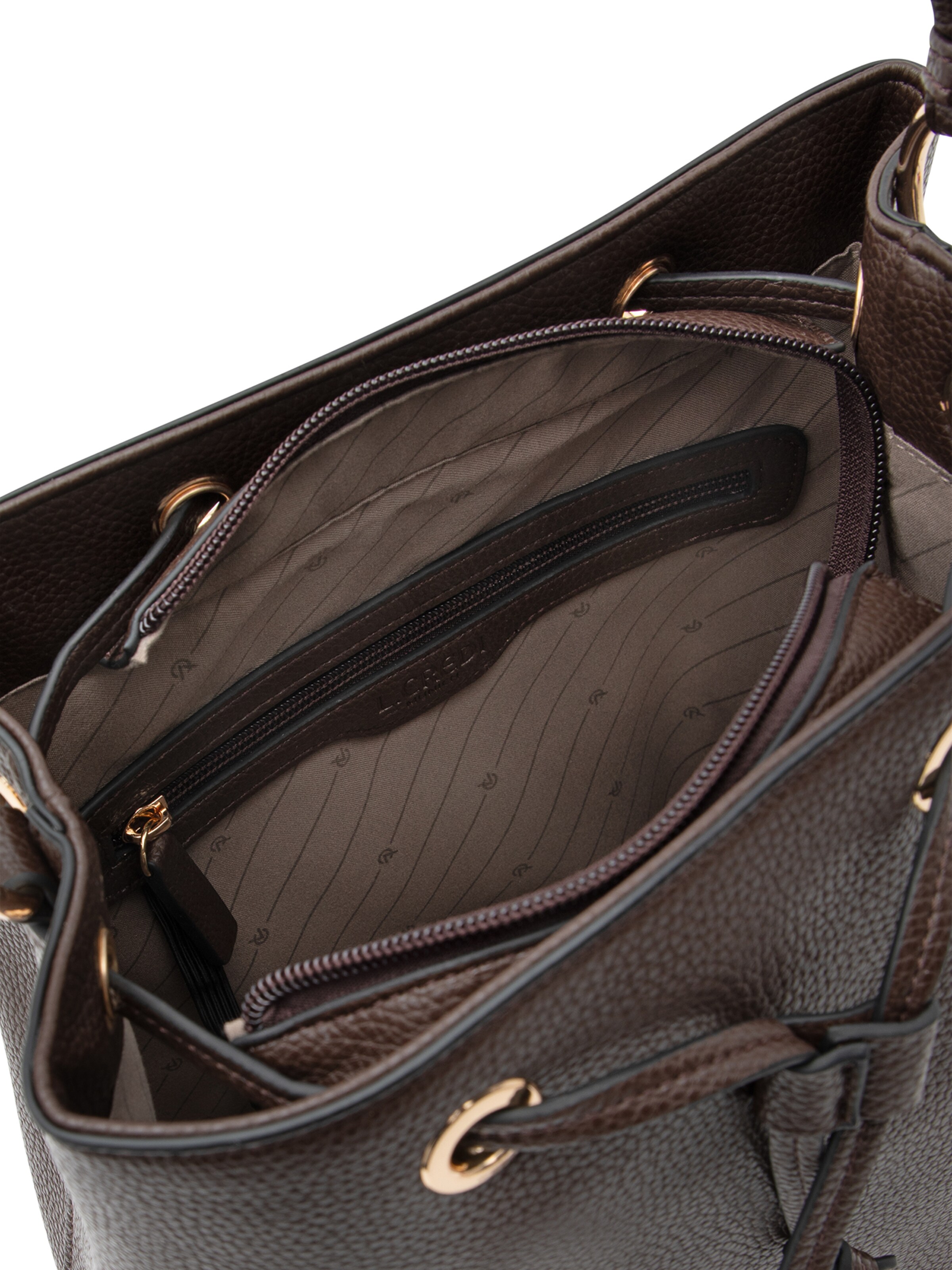 L.CREDI Pouch 'Ebony ' in Brown