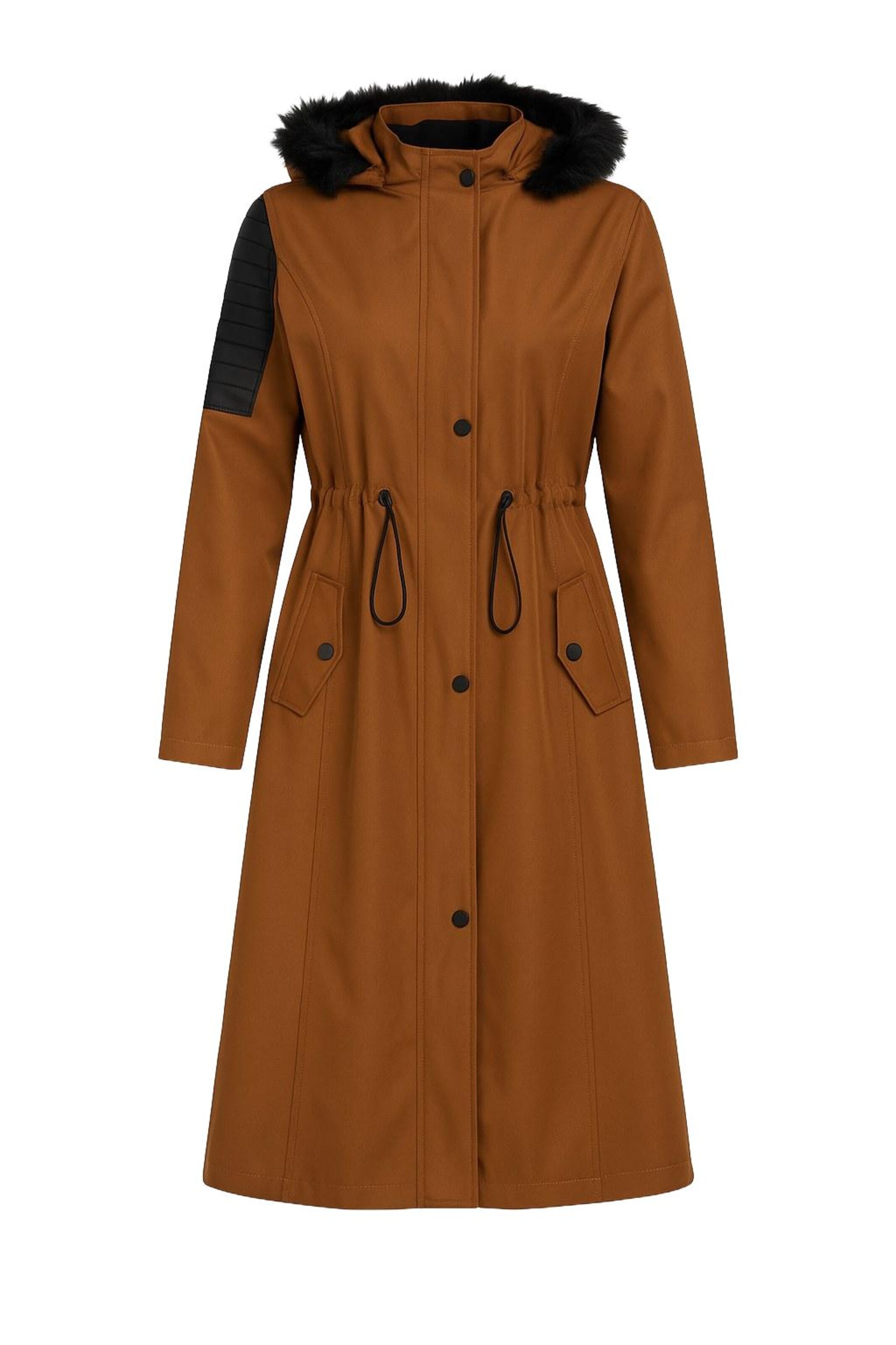 MODAMIHRAM Between-Seasons Coat in Brown: front