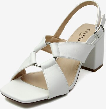 Celena - Sandalias con hebilla 'Christel' en blanco