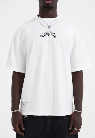 Ed Hardy - Camiseta 'Death Before Dishonor Eagle' en blanco