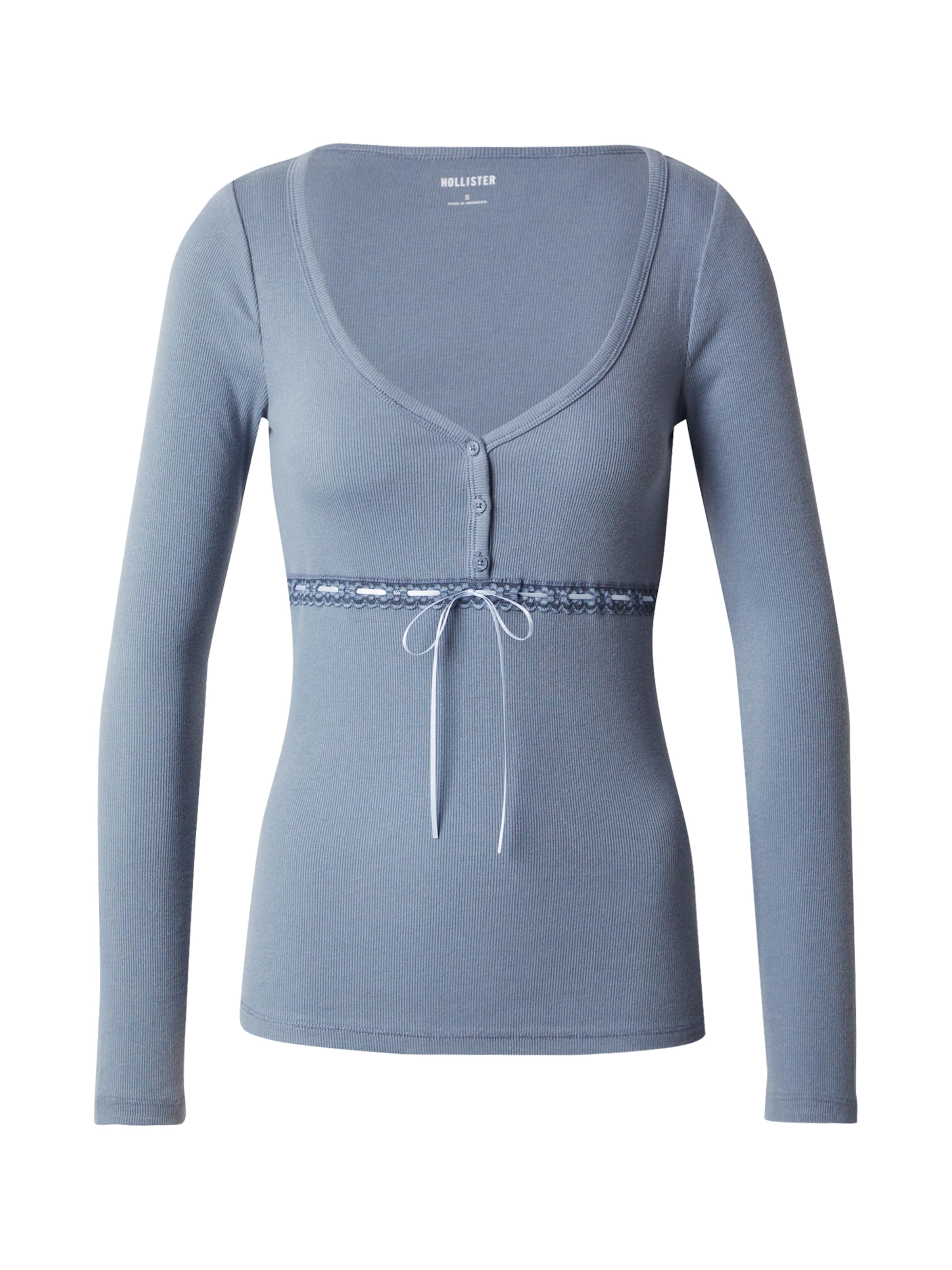 HOLLISTER Tričko – šedá: přední strana