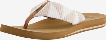 REEF T-Bar Sandals 'Spring Woven' in Beige: front