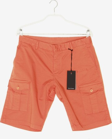 DAVID NAMAN Shorts in 29-30 in Orange: front