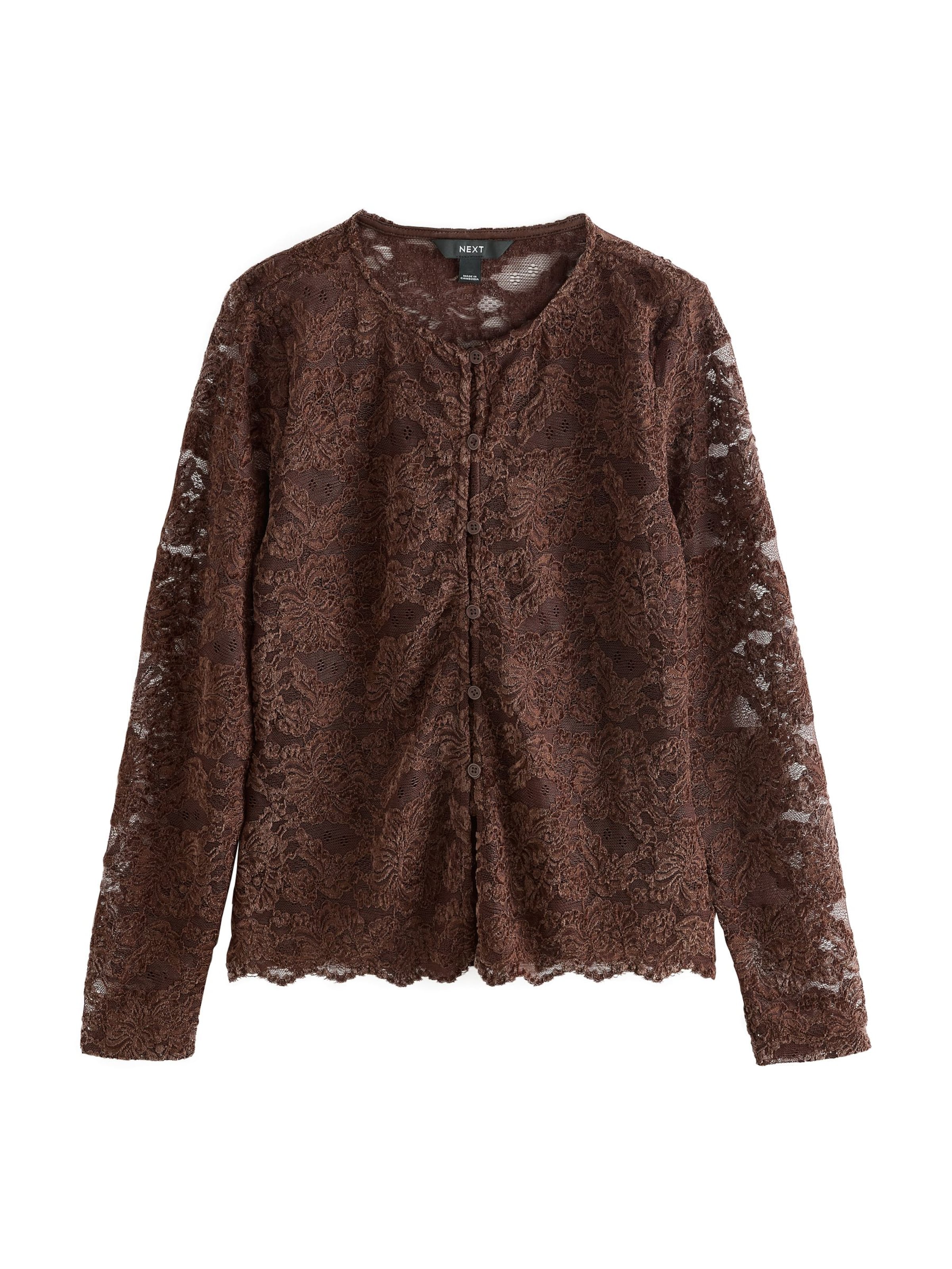 Next Bluse in Braun: Vorderseite