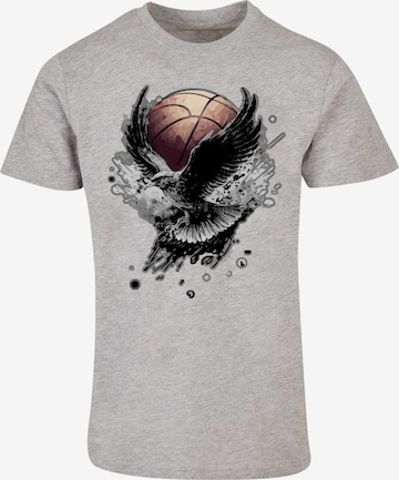 F4NT4STIC Shirt 'Basketball Adler' in Grau: Vorderseite
