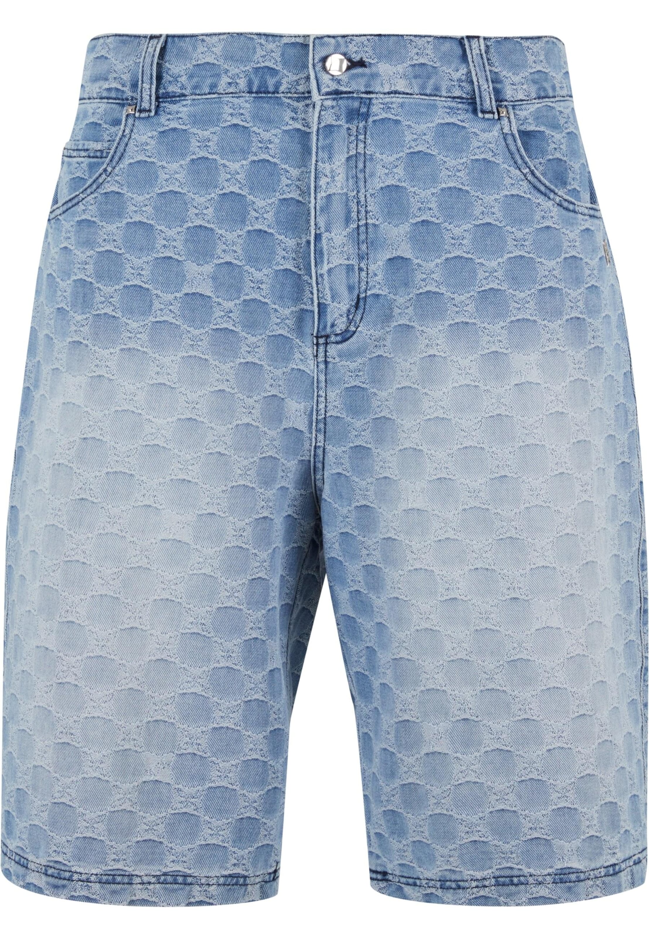 Pequs Широка кройка Дънки 'Aether' в синьо: отпред