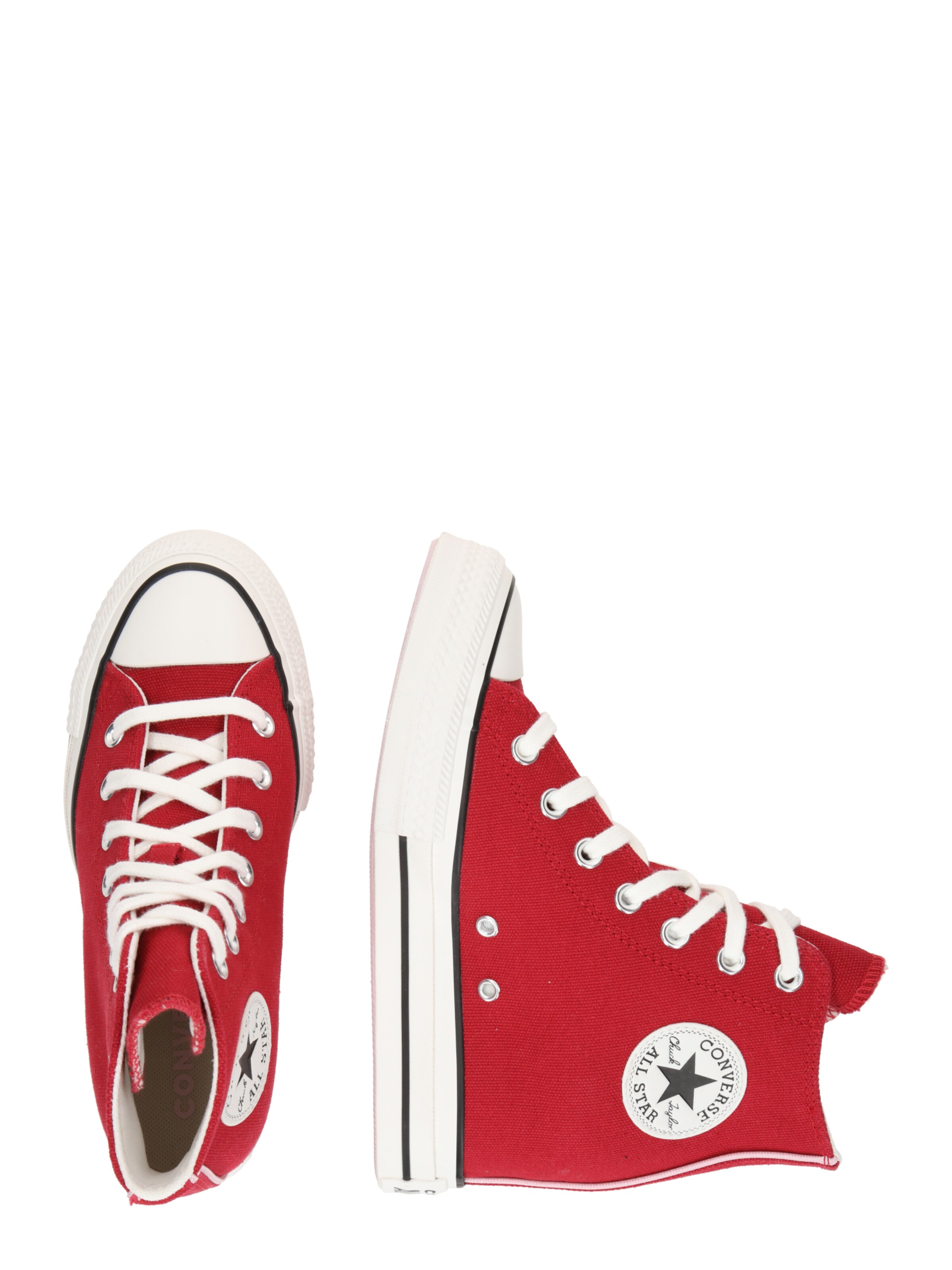 CONVERSE Високи маратонки 'CHUCK TAYLOR ALL STAR WEDGE' в червено
