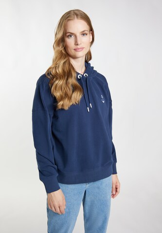 DreiMaster Maritim Sweatshirt 'Eissegler' i blå: framsida