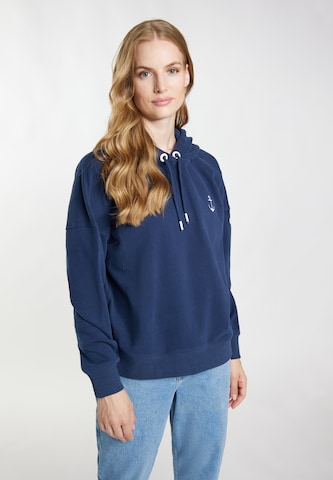 DreiMaster Maritim Sweatshirt 'Eissegler' in Blauw: voorkant