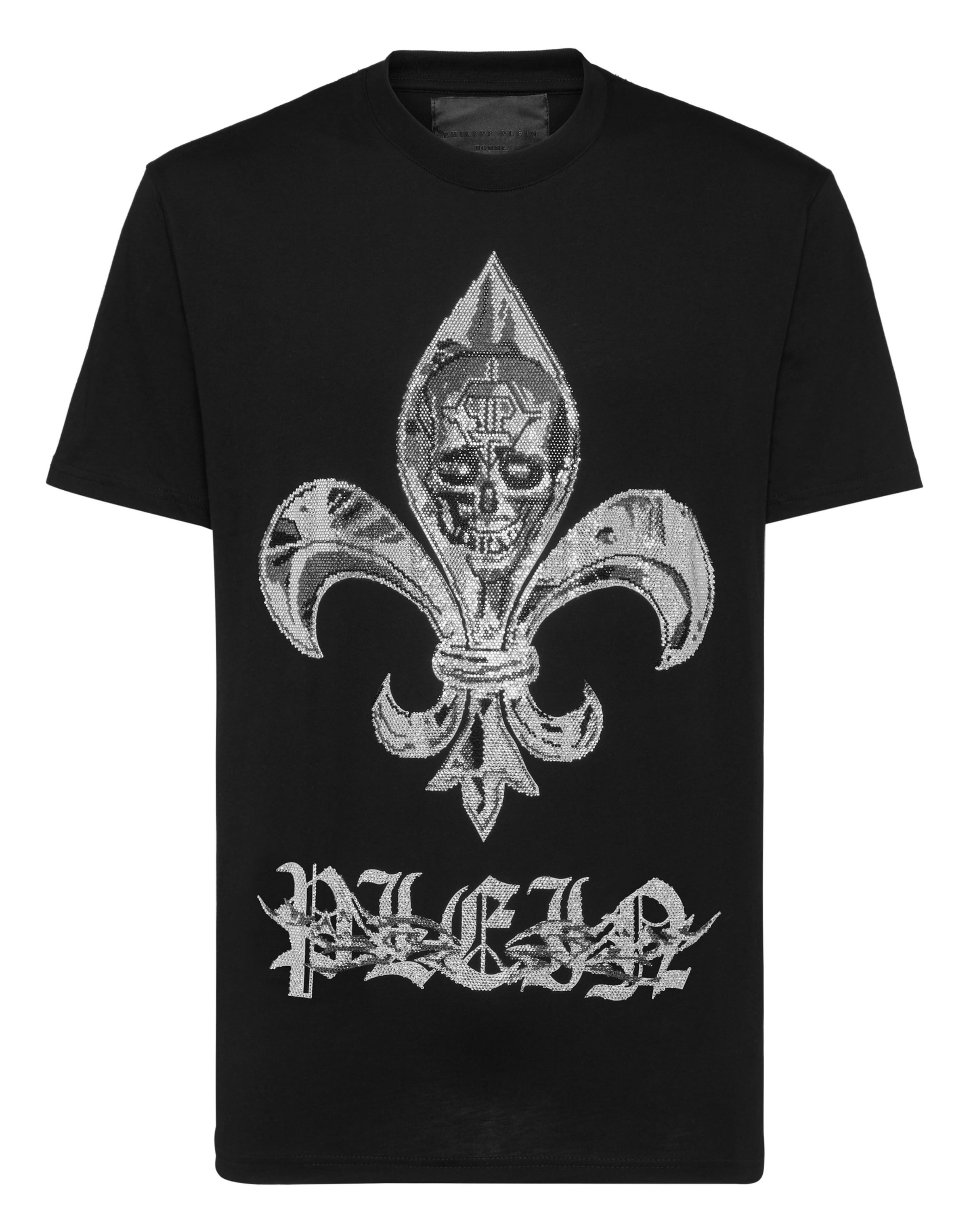 Philipp Plein - Camisa 'Chrome' em preto: frente