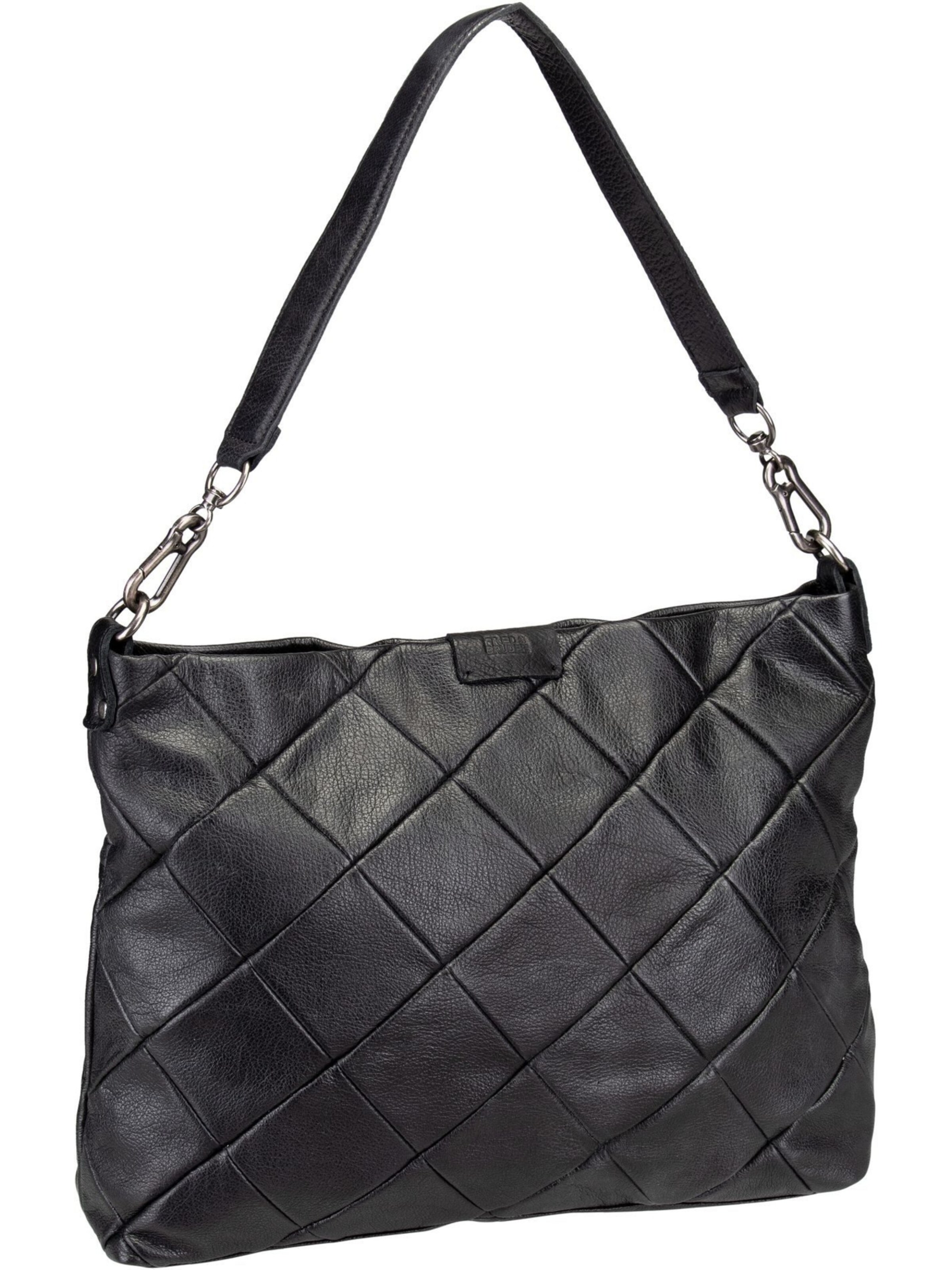 FREDsBRUDER Schoudertas 'Check My Bag 283-3711' in Zwart: voorkant