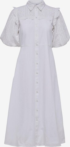 Robe-chemise 'VIOLETTE' SELECTED FEMME en blanc : devant