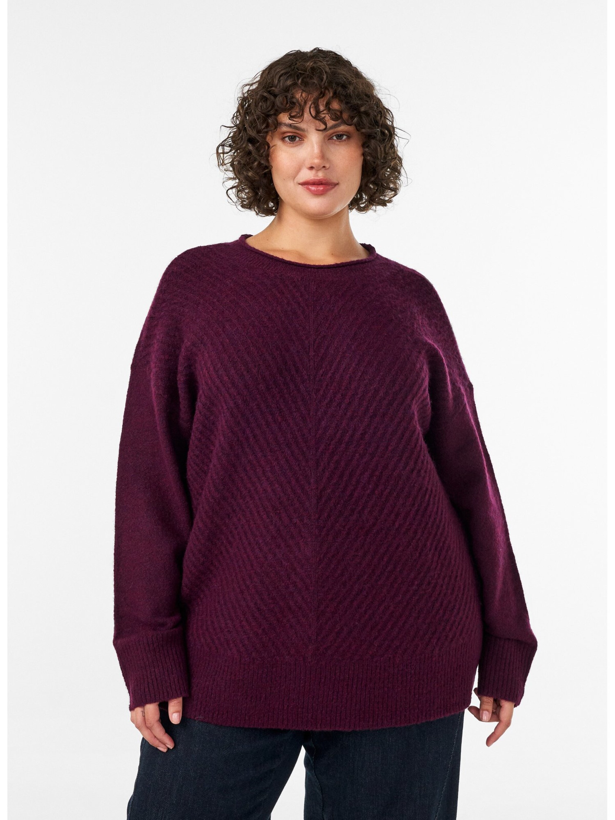 Zizzi Sweatshirt i rød: forside