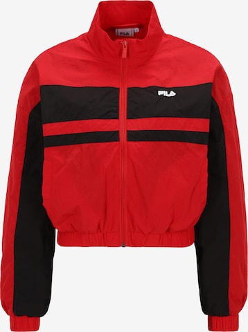 FILA Zip-Up Hoodie 'LUBU' in Red: front