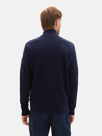 TOM TAILOR Gebreid vest in Blauw