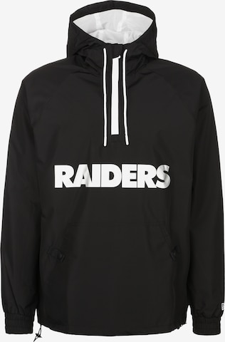 NEW ERA Tussenjas 'NFL Overlap Logo Las Vegas Raiders' in Zwart: voorkant