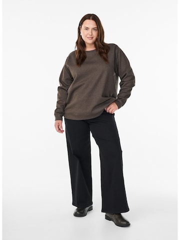Sweat-shirt 'Vigga' Zizzi en marron