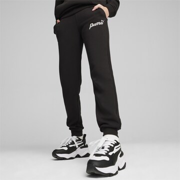 PUMA Tapered Pants 'Ess+' in Black: front