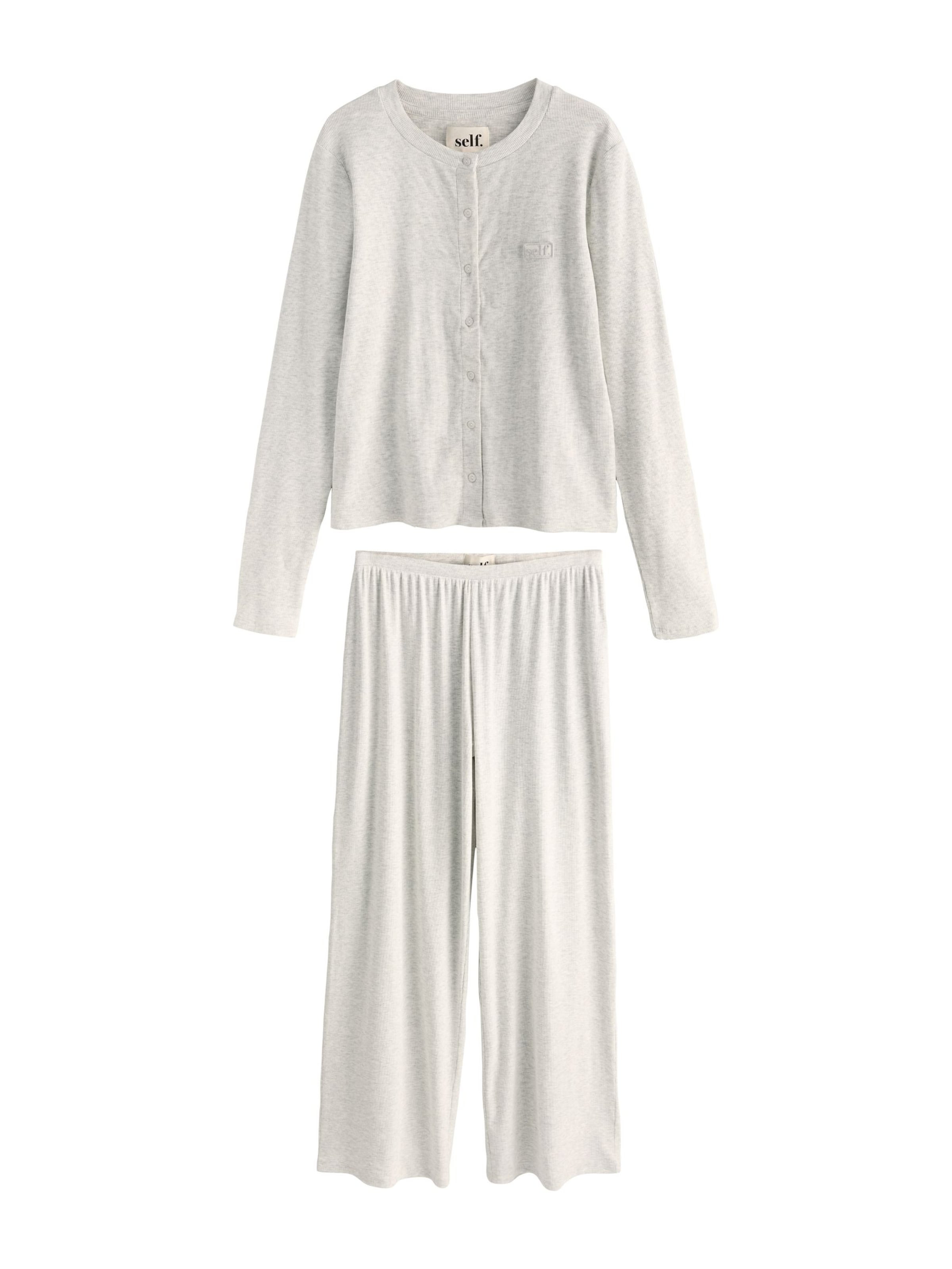 self. - Pijama en gris: frente