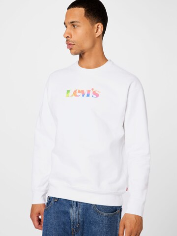 LEVI'S ®Regular Fit Sweater majica 'Relaxd Graphic Crew' - bijela boja: prednji dio