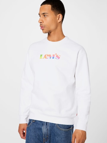 LEVI'S ®Regular Fit Sweater majica 'Relaxd Graphic Crew' - bijela boja: prednji dio