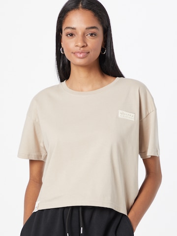 T-shirt ALPHA INDUSTRIES en beige : devant