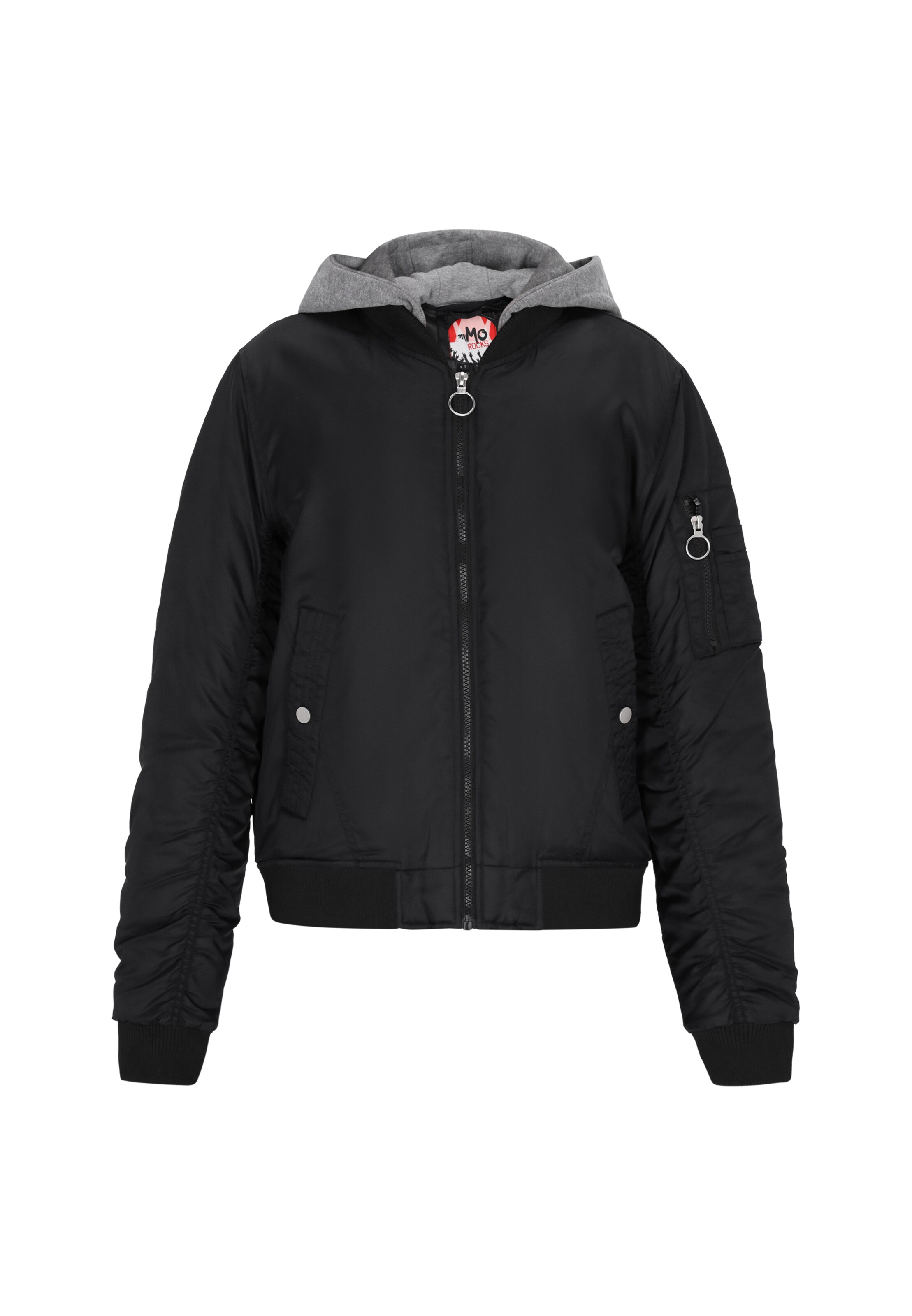 myMo ROCKS - Casaco meia-estação em preto: frente