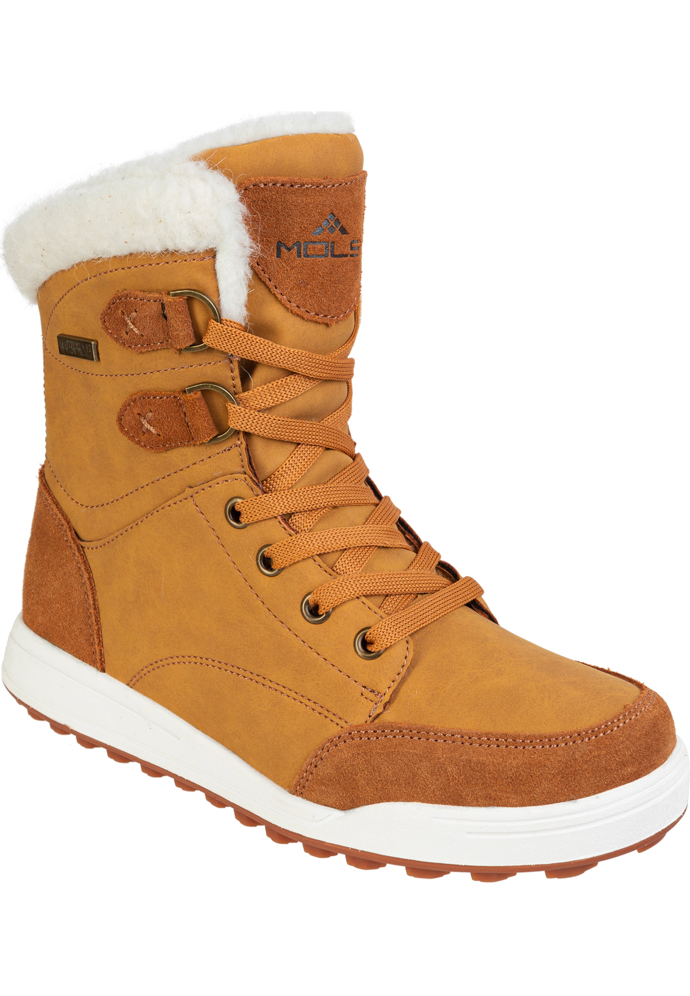 Mols Snowboots 'Hanfu' in Bruin: voorkant