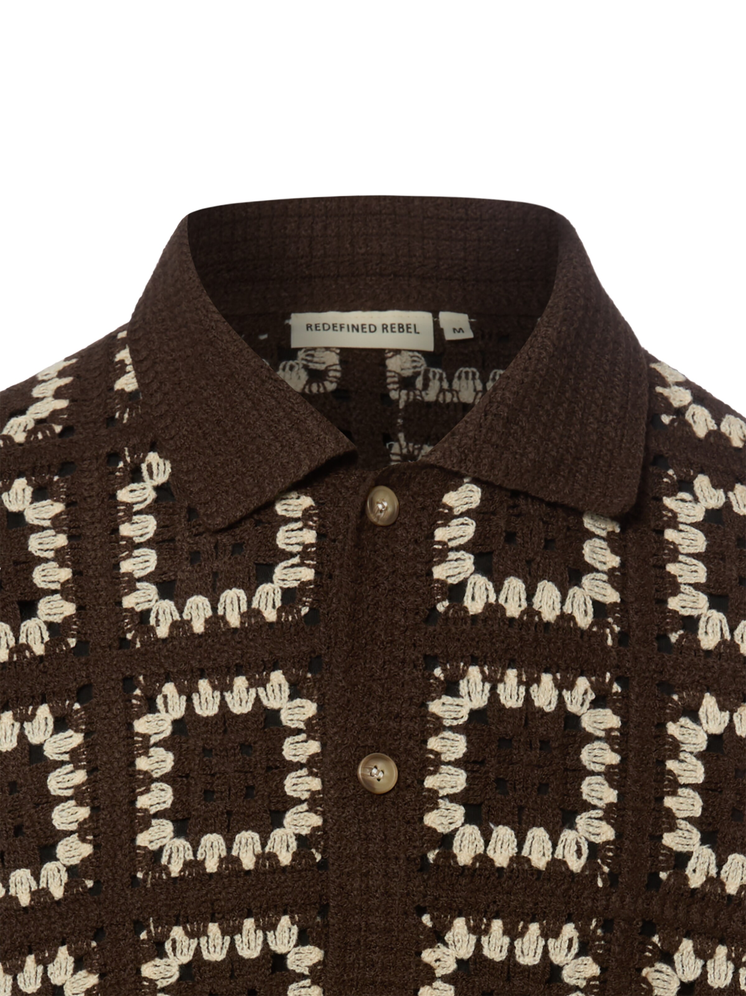Redefined Rebel Regular fit Button Up Shirt 'Fabian' in Brown