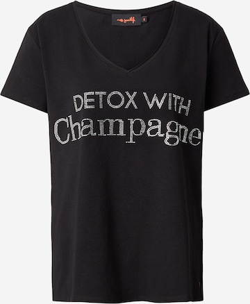 miss goodlifeMajica 'Detox With Champagne' - crna boja: prednji dio