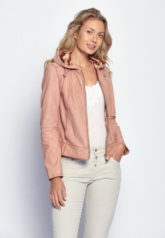 Maze Lederjacke 'Donie' in Pink: predná strana