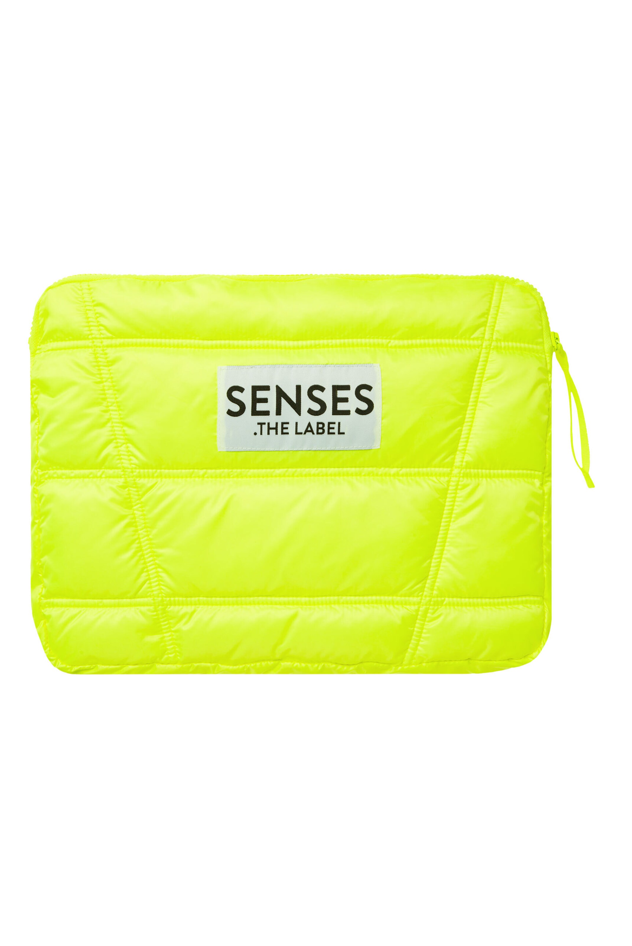SENSES.THE LABEL Puffer Tablet Case in Grün: Vorderseite