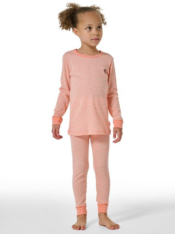 SCHIESSER Pyjama ' Natural Cotton ' in Orange