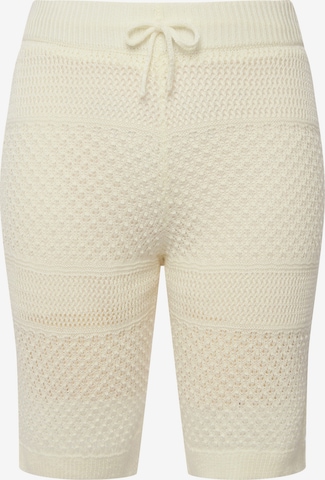 Coupe slim Pantalon Ulla Popken en beige : devant