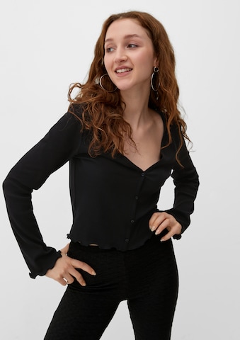 QS - Camiseta en negro: frente