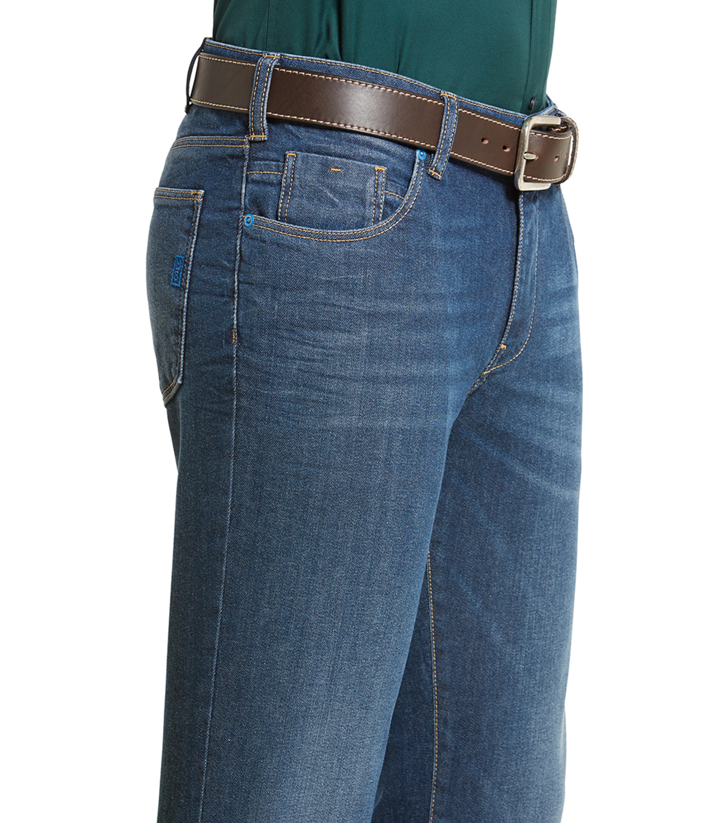 Coupe slim Jean MEYER en bleu