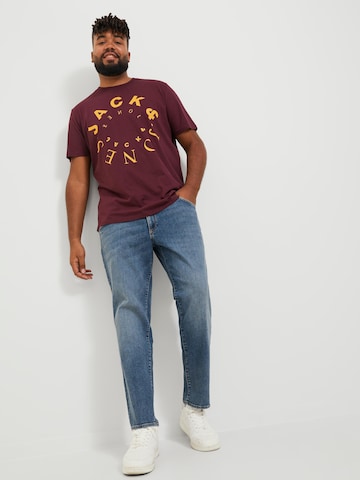 Slimfit Jeans 'Glenn Fox' de la Jack & Jones Plus pe albastru