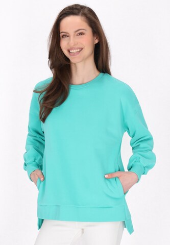 usha BLUE LABEL Sweatshirt in Blauw: voorkant