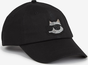 Cappello da baseball di Karl Lagerfeld in nero: frontale