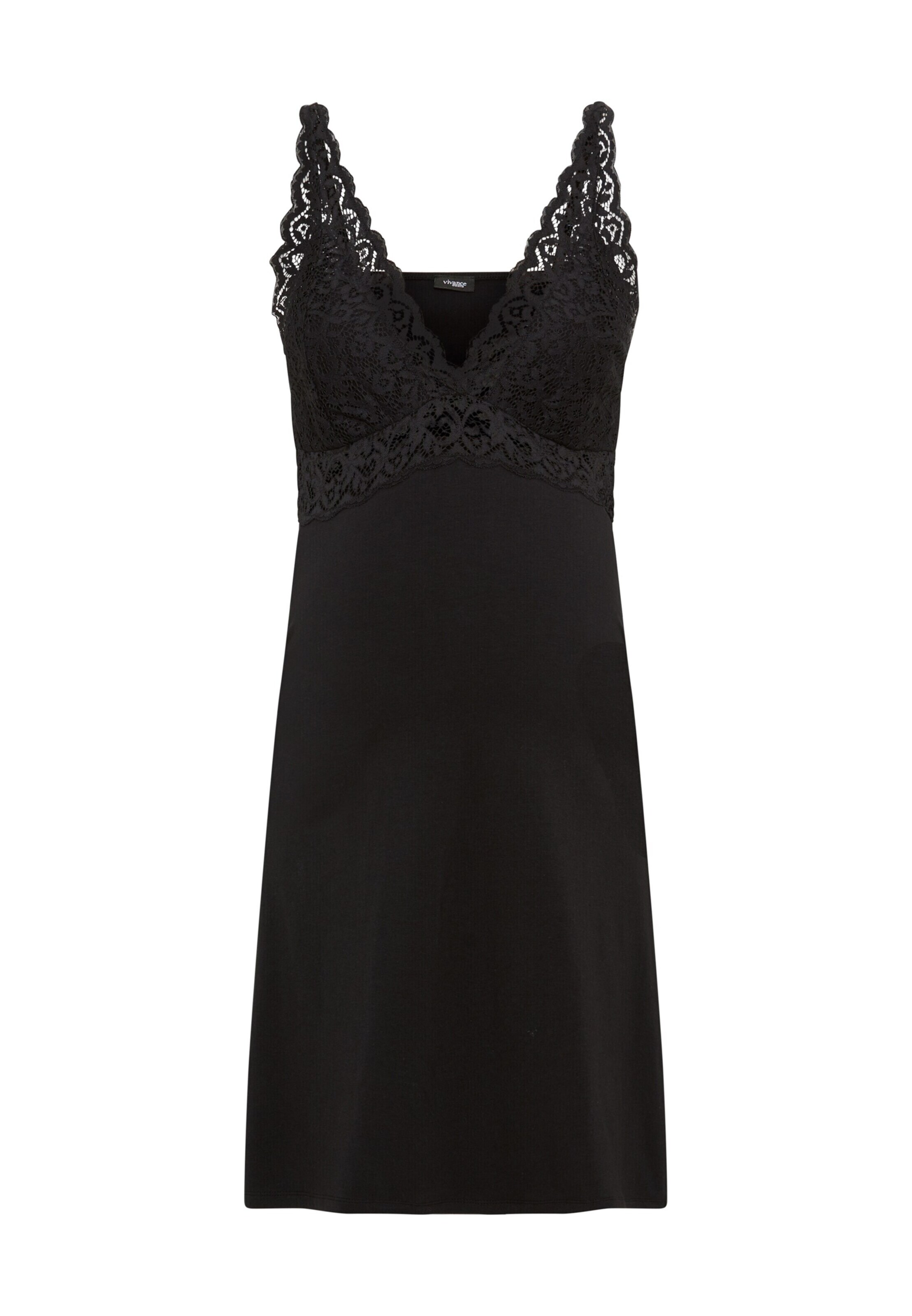 VIVANCE Negligee in Black: front