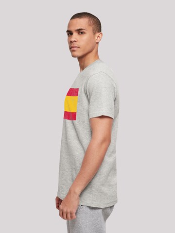 T-Shirt 'Spanien Flagge Spain' F4NT4STIC en gris