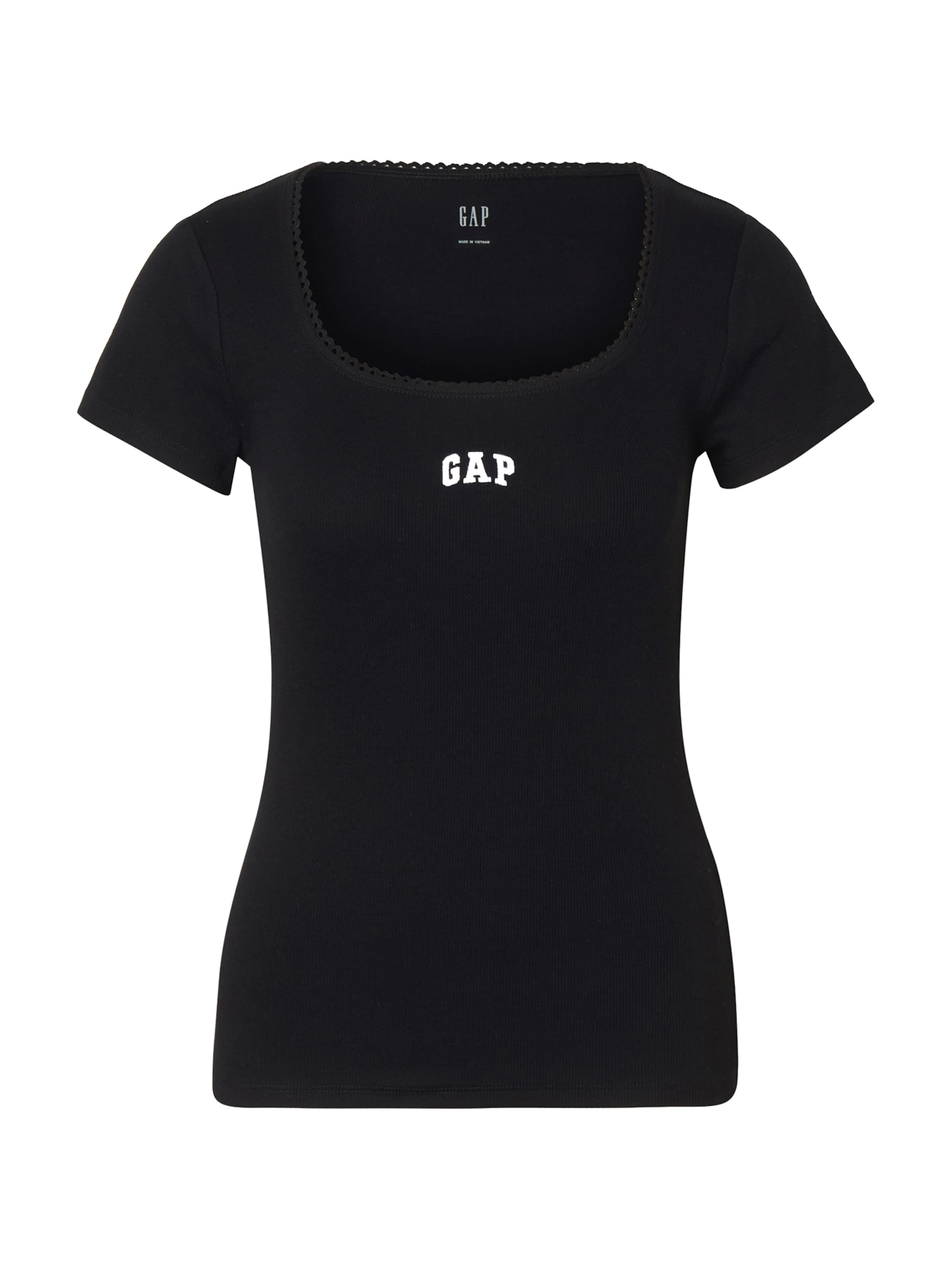 GAP Тениска в черно: отпред