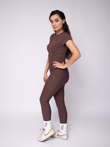 Fortex Fitness Skinny Leggings 'Essential Leggings' in Brown