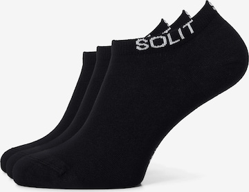 Chaussettes 'Classic Cotton (zwart)' SOLIT socks en noir : devant