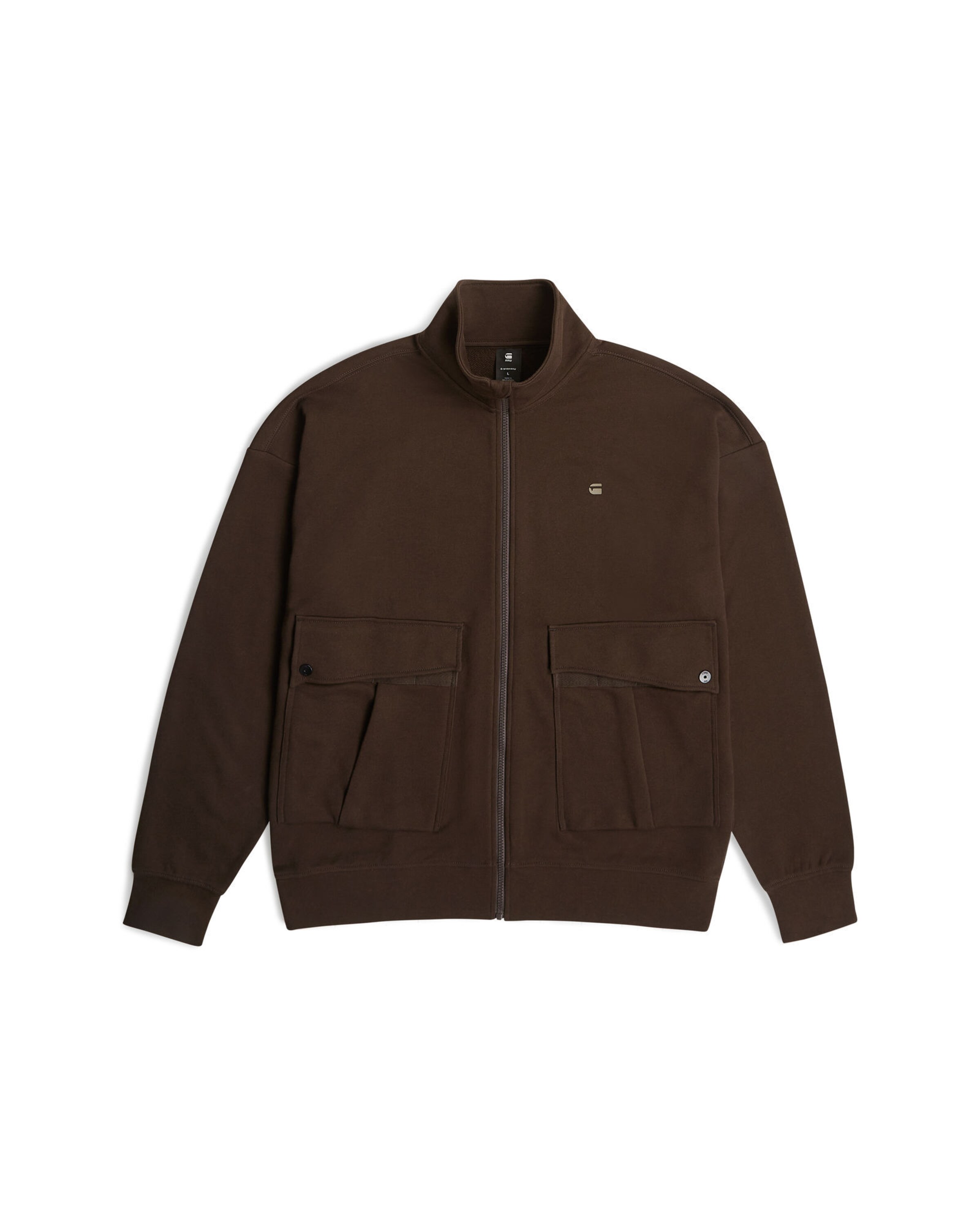 G-STAR Sweatjacke in Braun: Vorderseite